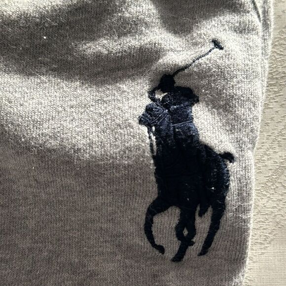 POLO by Ralph Lauren Boys Grey with Navy Trim Joggers - Size 5 - Picture 2 of 6